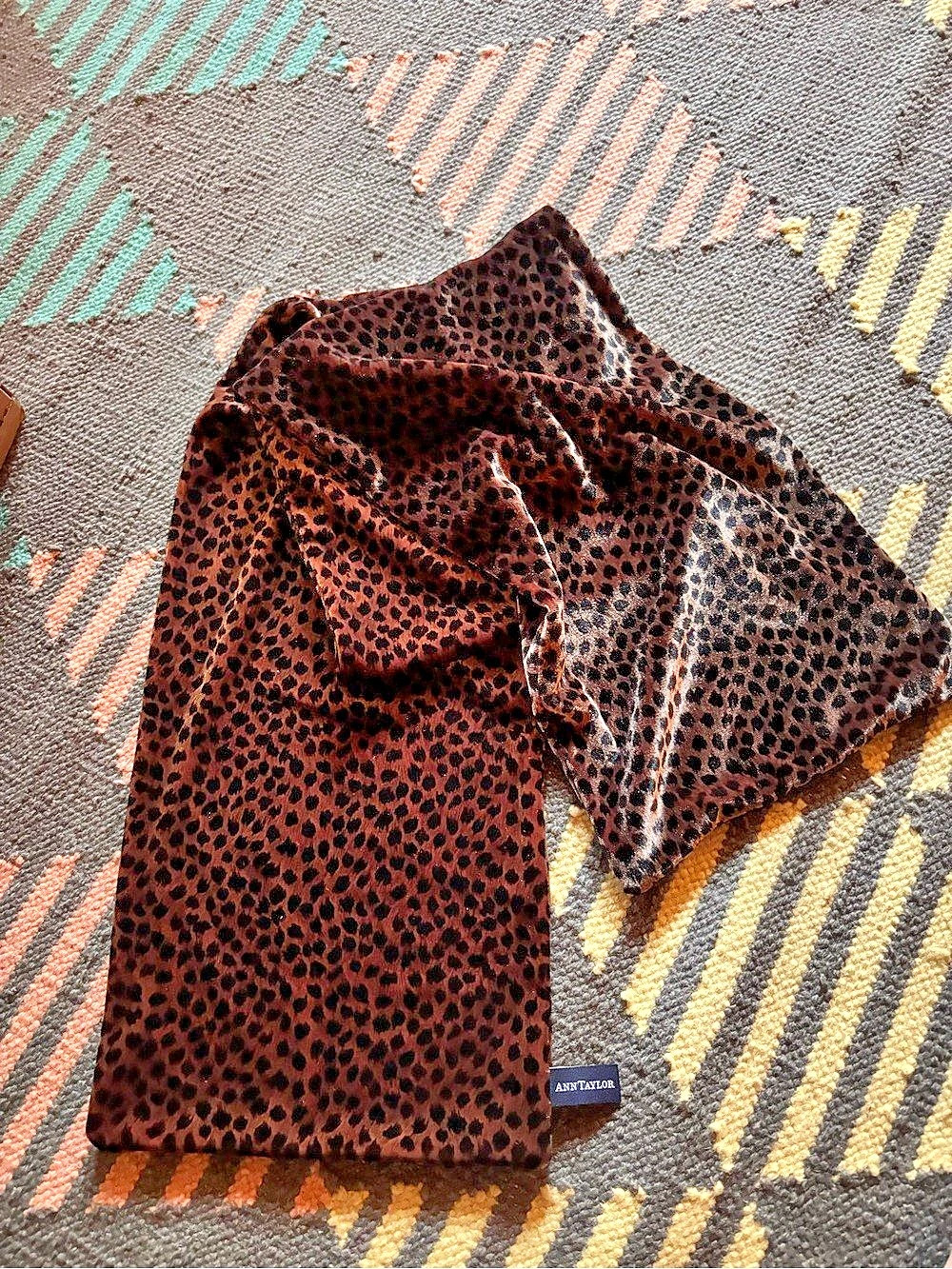 Ann Taylor Leopard Print Scarf / 90s - Y2K